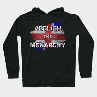 Distressed UK flag - Abolish the Monarchy Hoodie